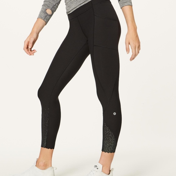 lululemon pants with dots at bottom